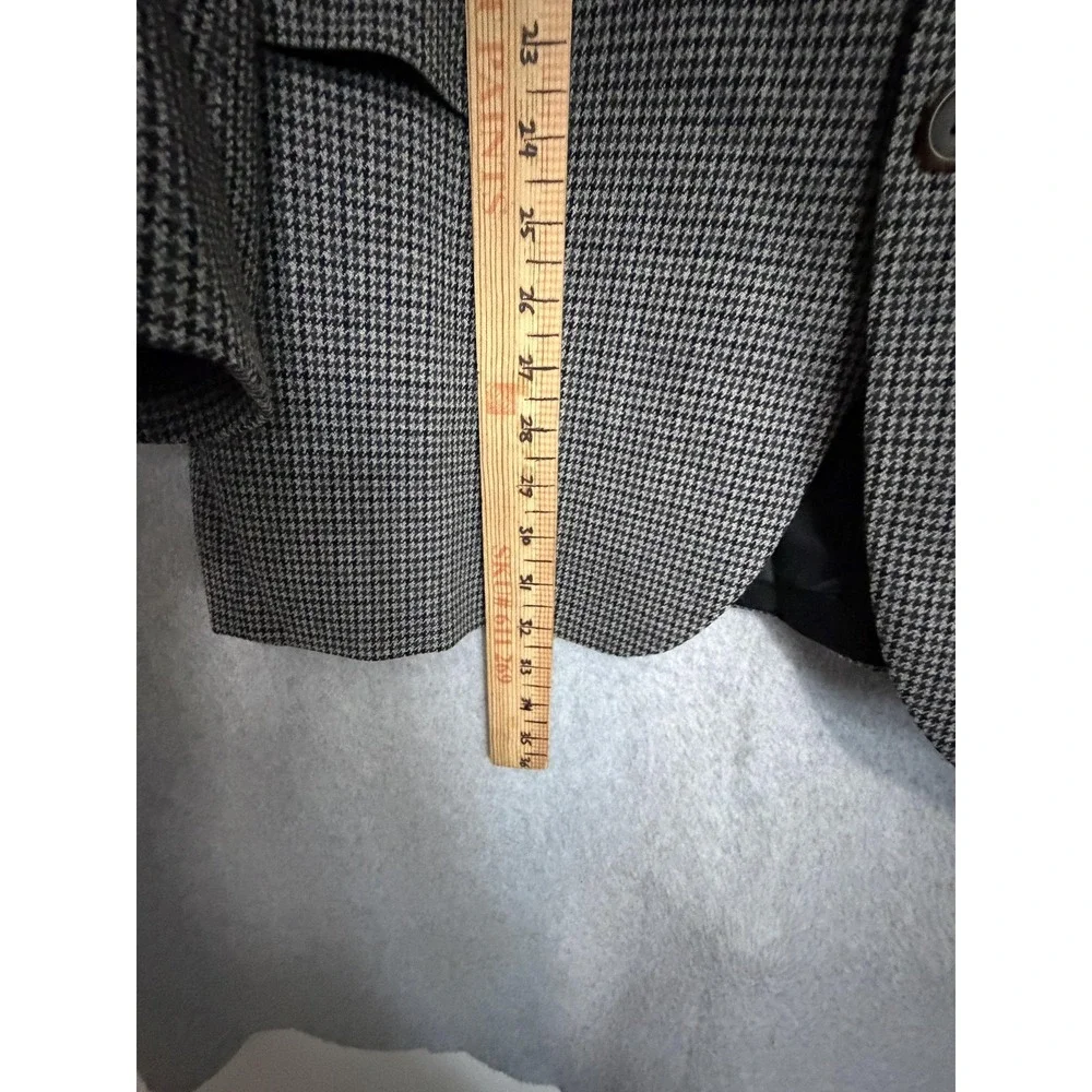 Chaps Ralph Lauren Blazer Sport Coat Mens 44L Gray Wool Check‎ Tweed Jacket